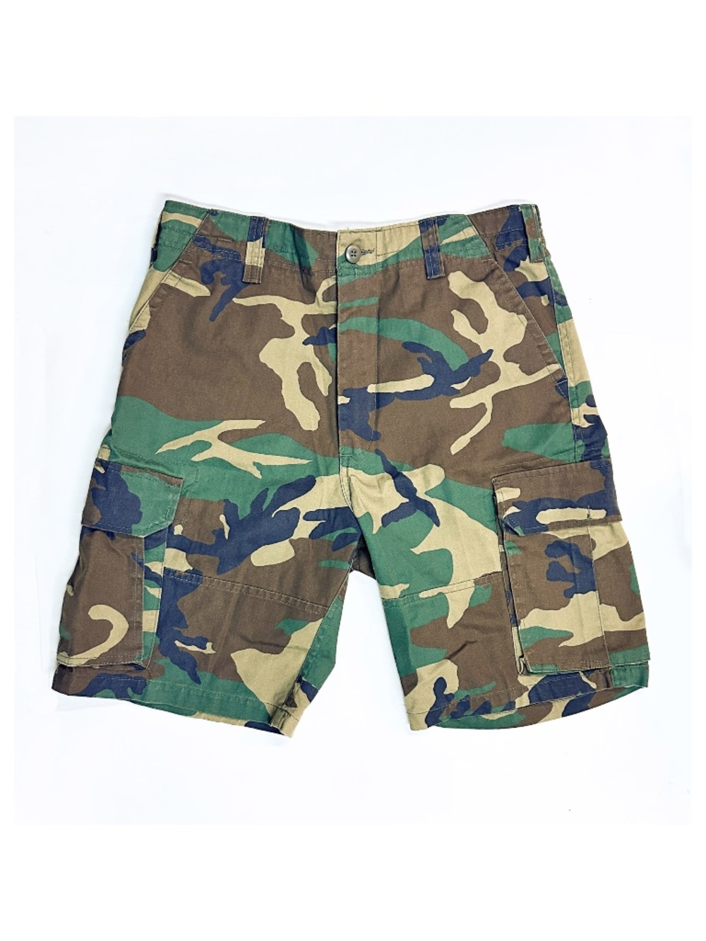 Rothco BDU Men Medium Green Camo Cargo Shorts Combat Military Y2K VTG Adjustable